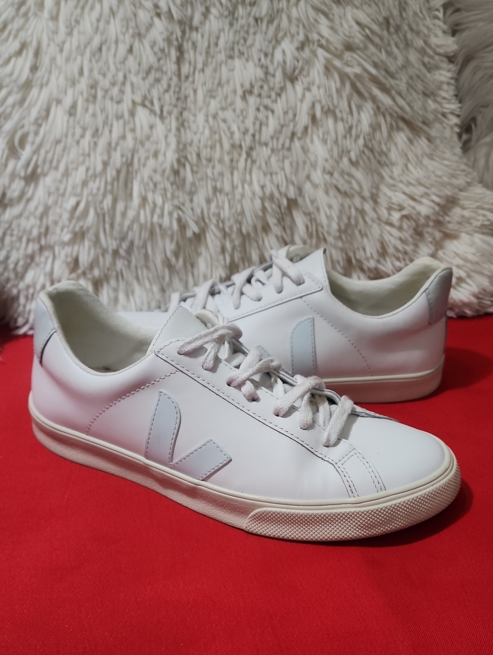 Veja White Leather V-10 Style Women's Sneakers